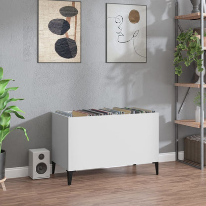 vidaXL Record Cabinet | White | Engineered wood, metal | Medium | Record Cabinet