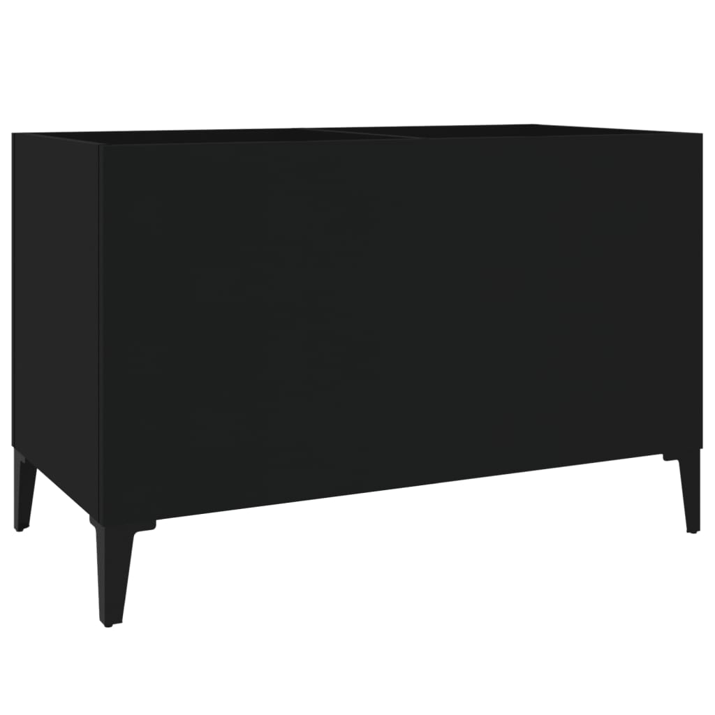 vidaXL Record Cabinet Black 74.5x38x48 cm Engineered Wood