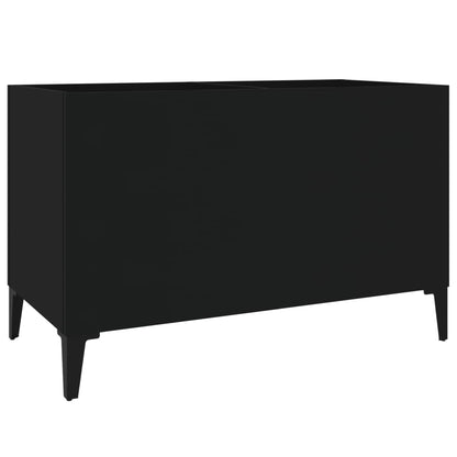 vidaXL Record Cabinet Black 74.5x38x48 cm Engineered Wood