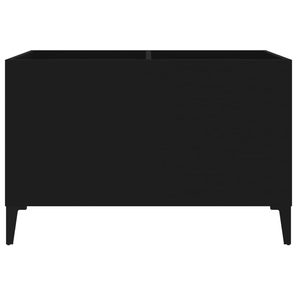 vidaXL Record Cabinet Black 74.5x38x48 cm Engineered Wood