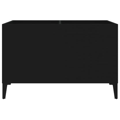 vidaXL Record Cabinet Black 74.5x38x48 cm Engineered Wood