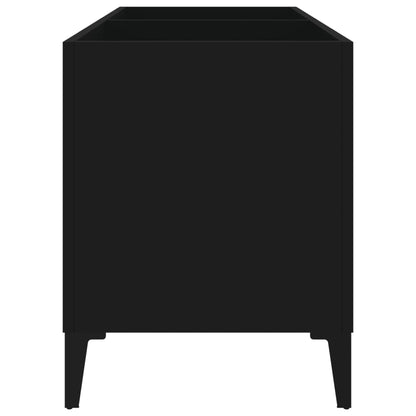 vidaXL Record Cabinet Black 74.5x38x48 cm Engineered Wood