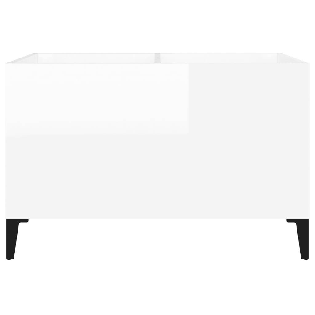 vidaXL Record Cabinet High Gloss White 74.5x38x48 cm Engineered Wood