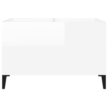 vidaXL Record Cabinet High Gloss White 74.5x38x48 cm Engineered Wood