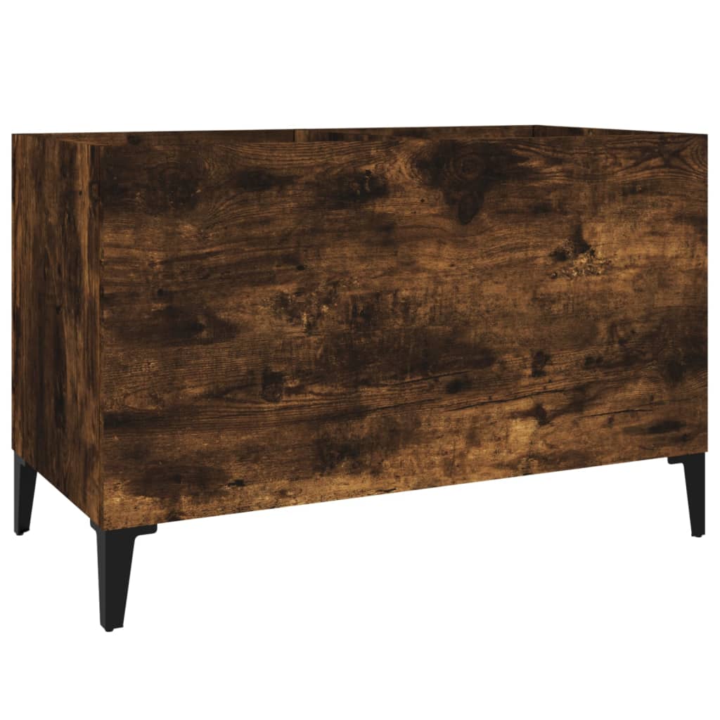 vidaXL Record Cabinet Smoked Oak 74.5x38x48 cm Engineered Wood