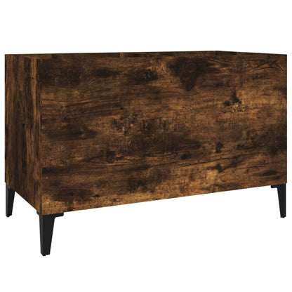 vidaXL Record Cabinet Smoked Oak 74.5x38x48 cm Engineered Wood