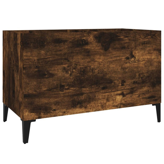 vidaXL Record Cabinet Smoked Oak 74.5x38x48 cm Engineered Wood