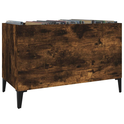 vidaXL Record Cabinet Smoked Oak 74.5x38x48 cm Engineered Wood