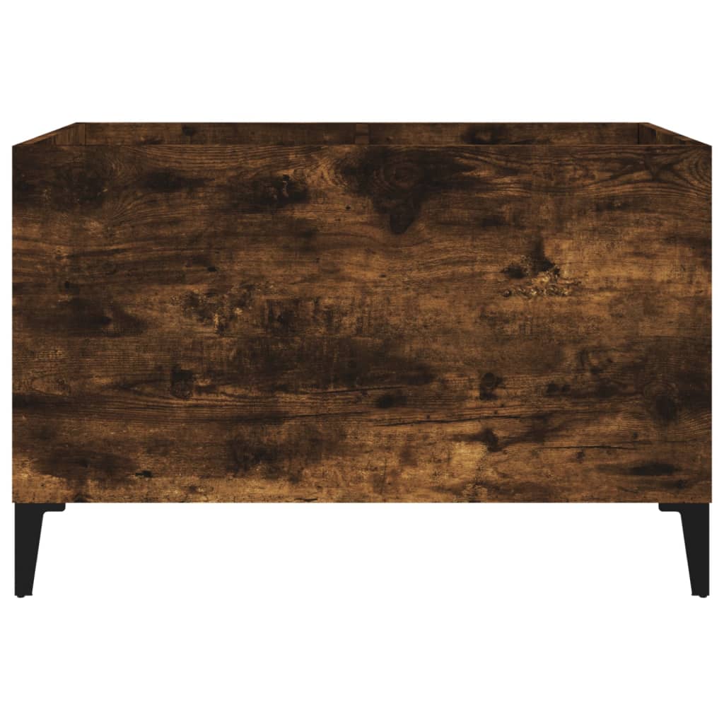 vidaXL Record Cabinet Smoked Oak 74.5x38x48 cm Engineered Wood