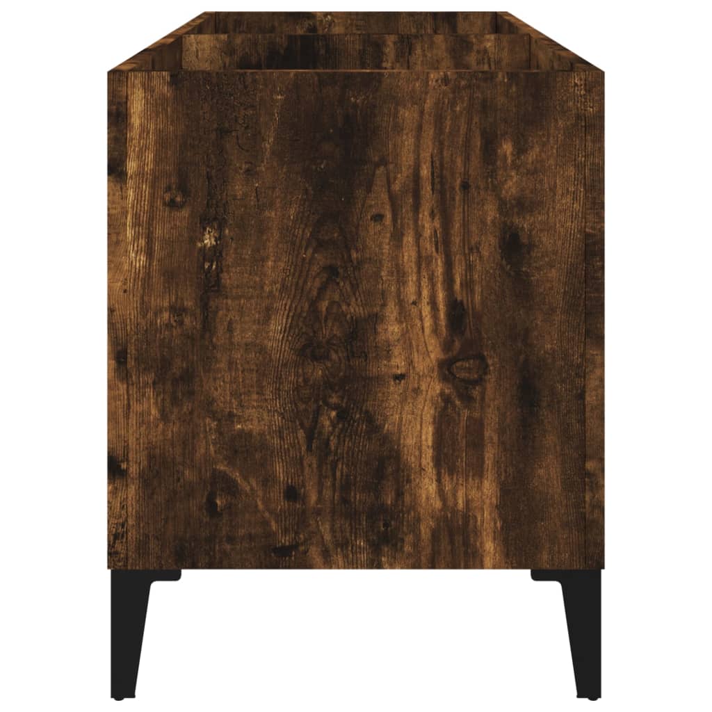 vidaXL Record Cabinet Smoked Oak 74.5x38x48 cm Engineered Wood