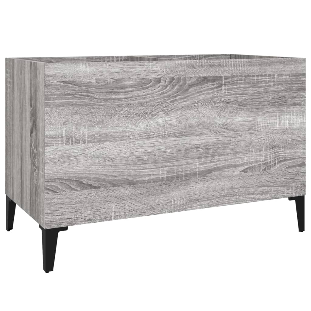 vidaXL Record Cabinet | Grey Sonoma | Engineered wood, Metal | Medium