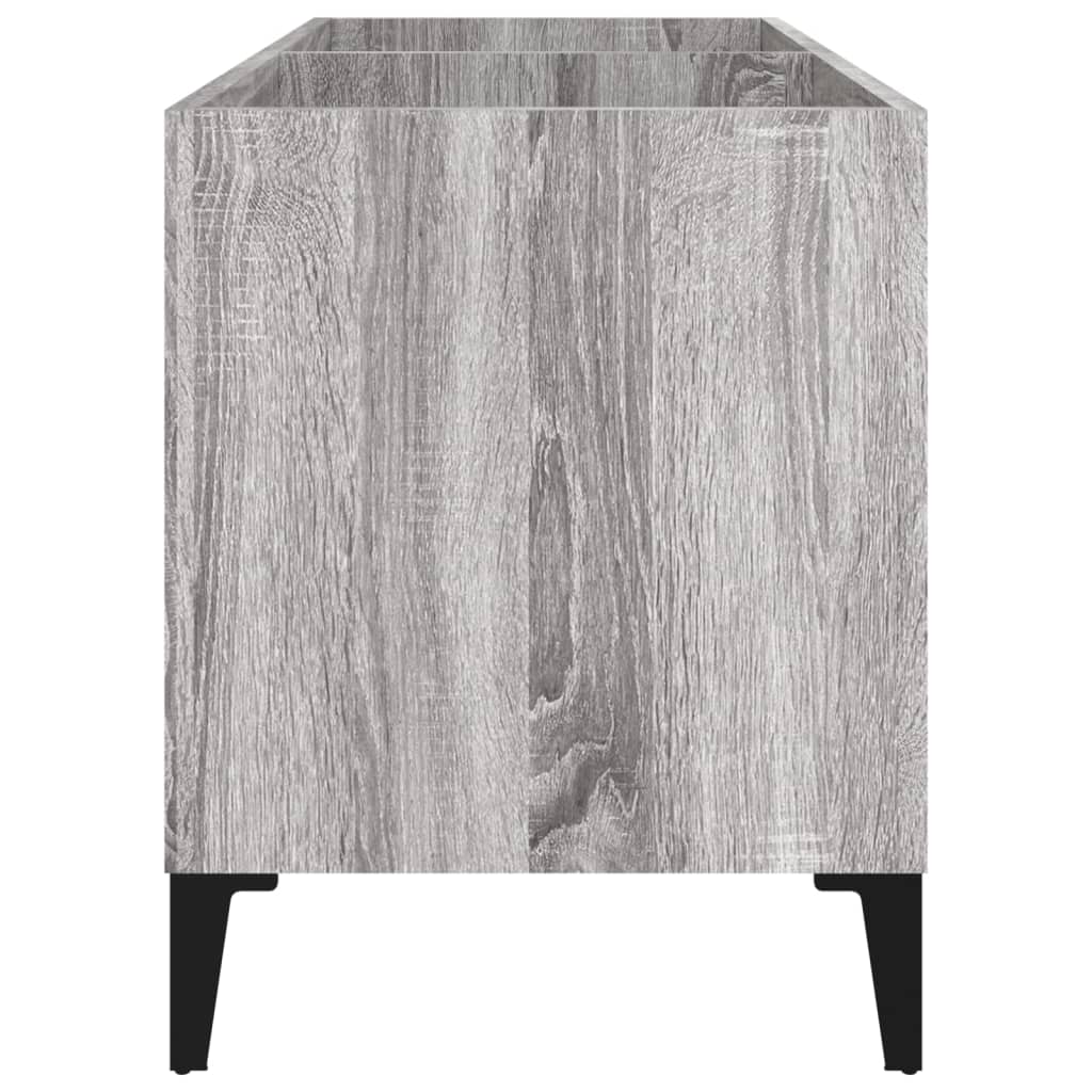 vidaXL Record Cabinet | Grey Sonoma | Engineered wood, Metal | Medium
