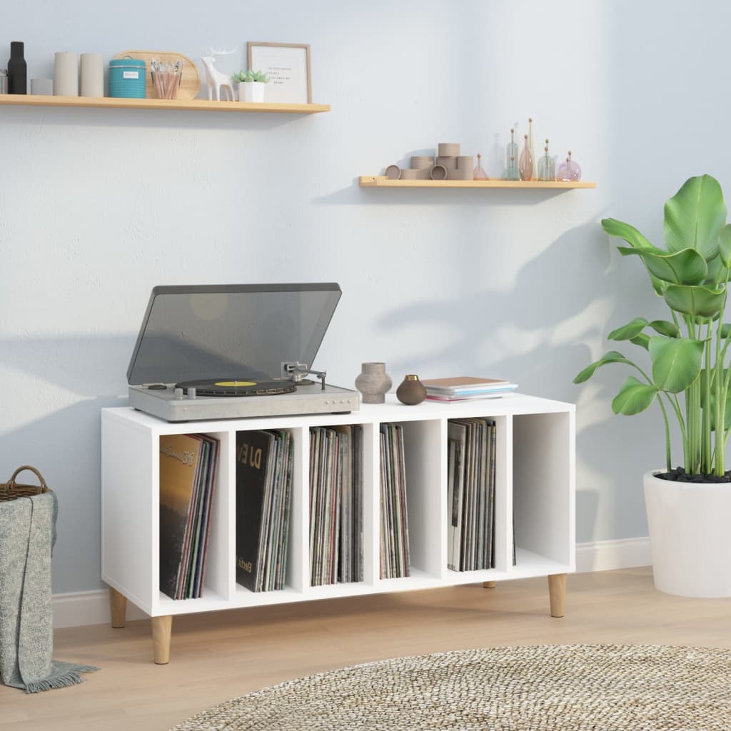 vidaXL Record Cabinet | White | Engineered wood | 100x38x48 cm | Record Cabinet