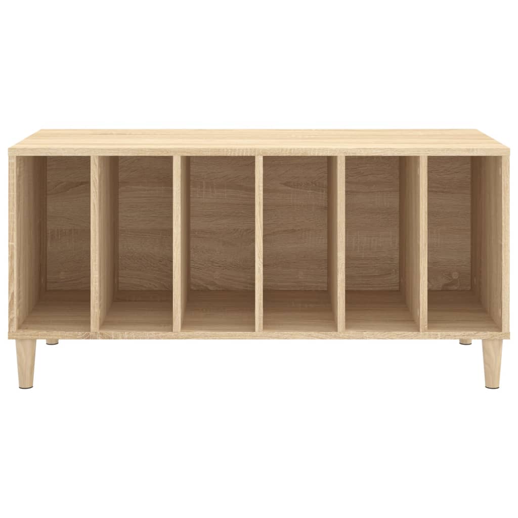 vidaXL Record Cabinet | Sonoma oak | Engineered wood | Medium | Record Cabinet
