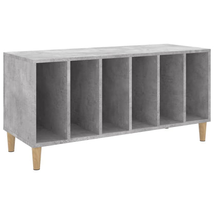 vidaXL Record Cabinet | Concrete Grey | Engineered wood, solid eucalyptus wood