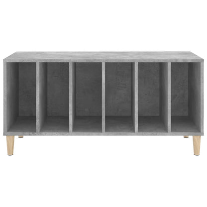 vidaXL Record Cabinet | Concrete Grey | Engineered wood, solid eucalyptus wood