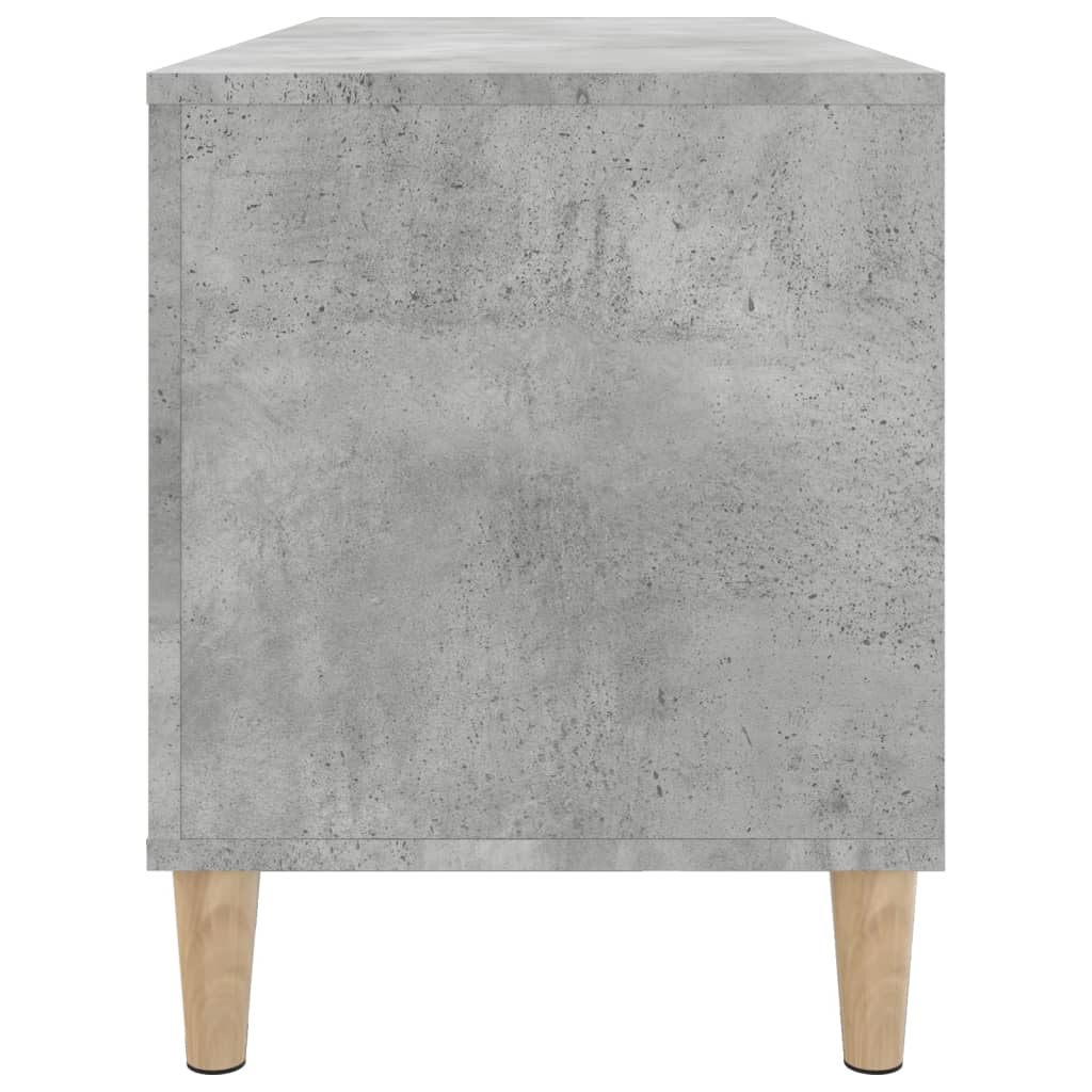 vidaXL Record Cabinet | Concrete Grey | Engineered wood, solid eucalyptus wood