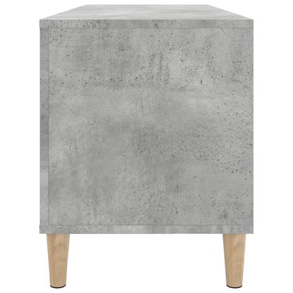 vidaXL Record Cabinet | Concrete Grey | Engineered wood, solid eucalyptus wood