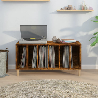 vidaXL Record Cabinet | Smoked Oak | Engineered Wood | Medium | Record Cabinet