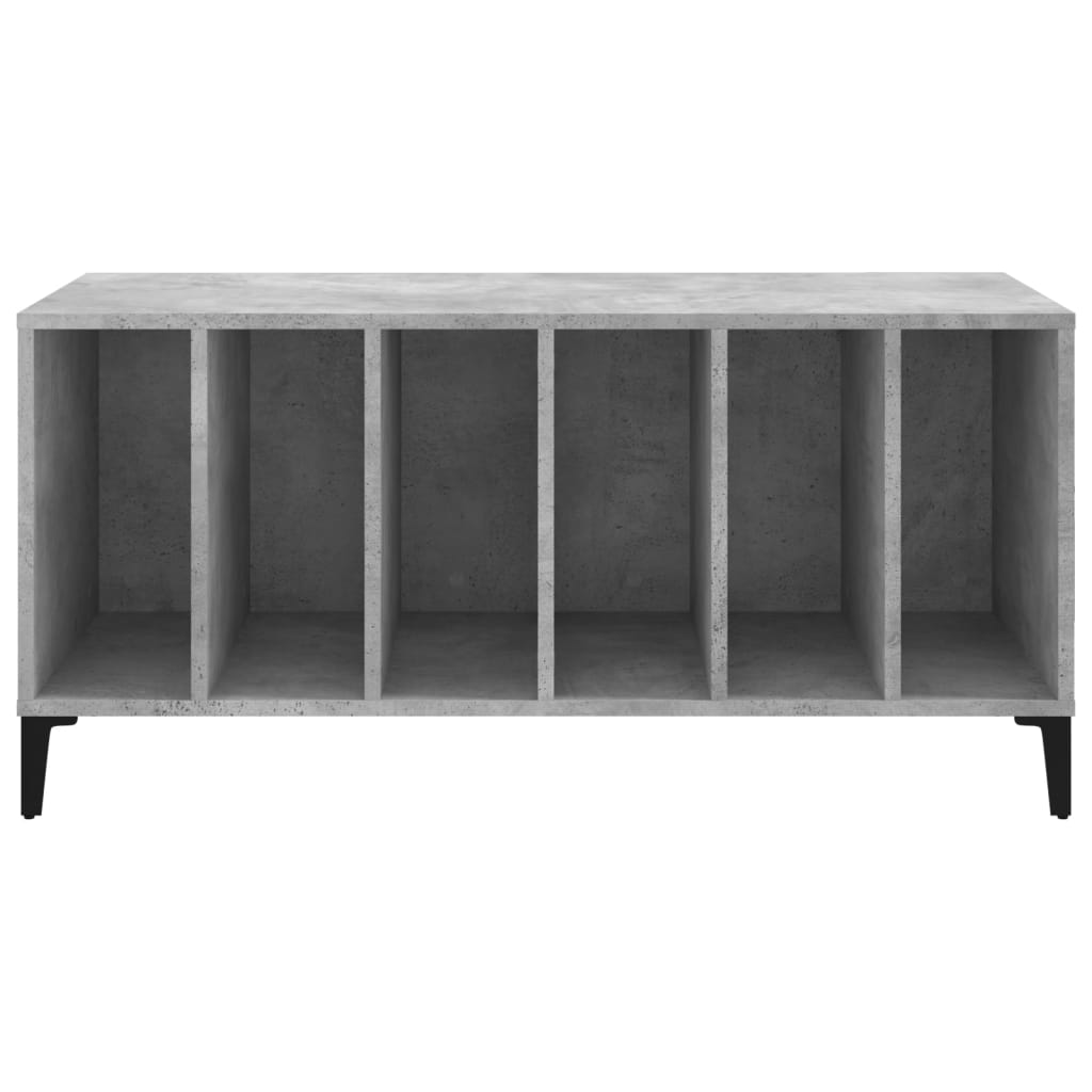 vidaXL Record Cabinet Concrete Grey 100x38x48 cm Engineered Wood