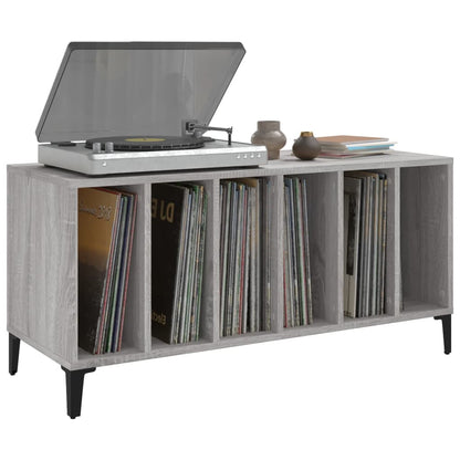 vidaXL Record Cabinet | Grey sonoma | Engineered wood, metal | 100 x 38 x 48 cm