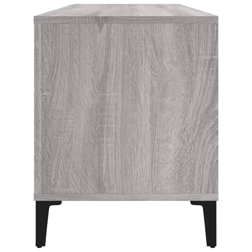 vidaXL Record Cabinet | Grey sonoma | Engineered wood, metal | 100 x 38 x 48 cm
