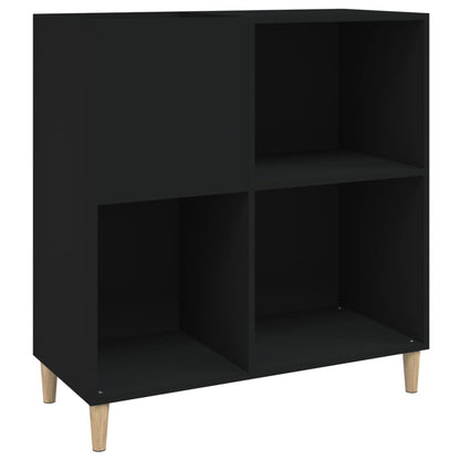 vidaXL Record Cabinet Black 84,5x38x89 cm Engineered Wood