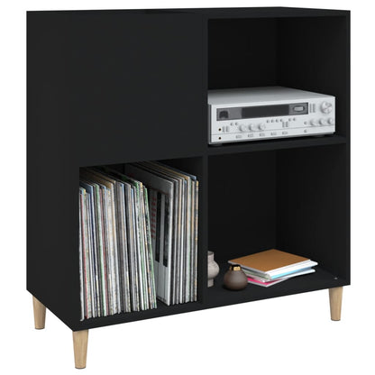vidaXL Record Cabinet Black 84,5x38x89 cm Engineered Wood