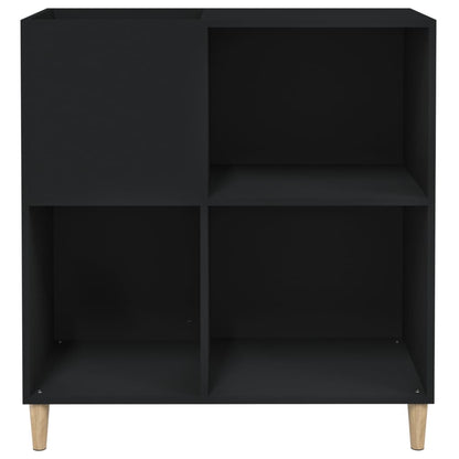 vidaXL Record Cabinet Black 84,5x38x89 cm Engineered Wood