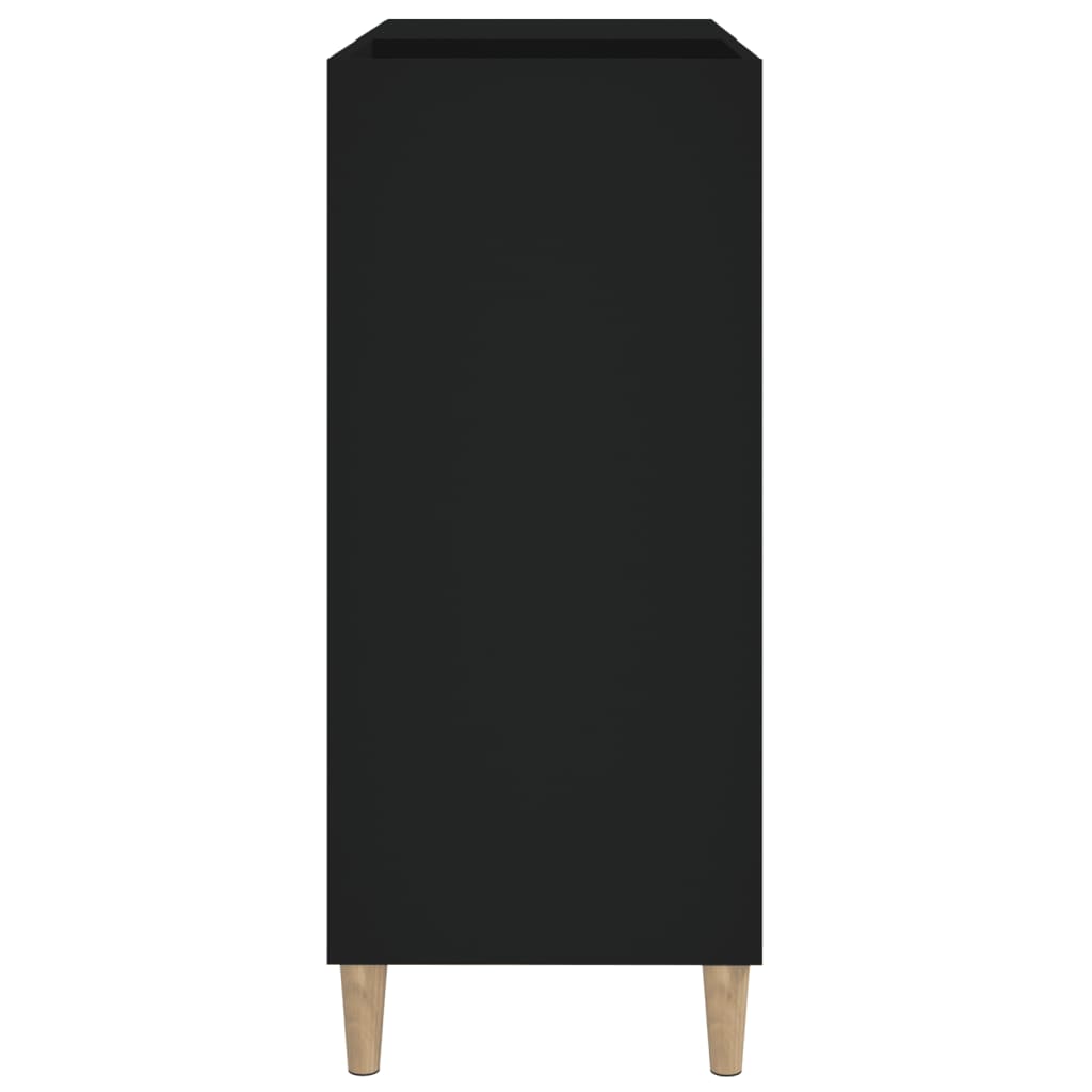 vidaXL Record Cabinet Black 84,5x38x89 cm Engineered Wood