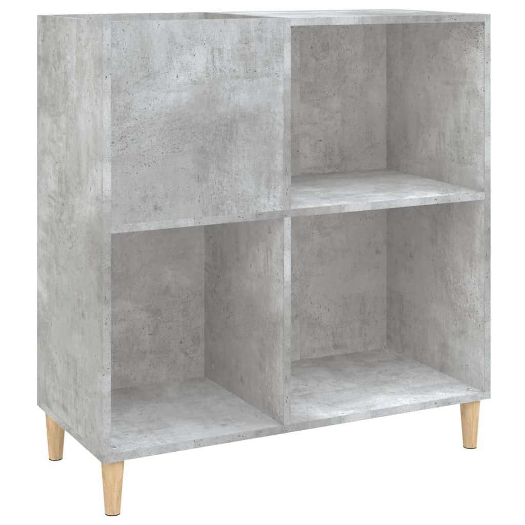 vidaXL Record Cabinet Concrete Grey 84,5x38x89 cm Engineered Wood