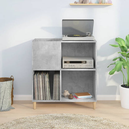 vidaXL Record Cabinet Concrete Grey 84,5x38x89 cm Engineered Wood