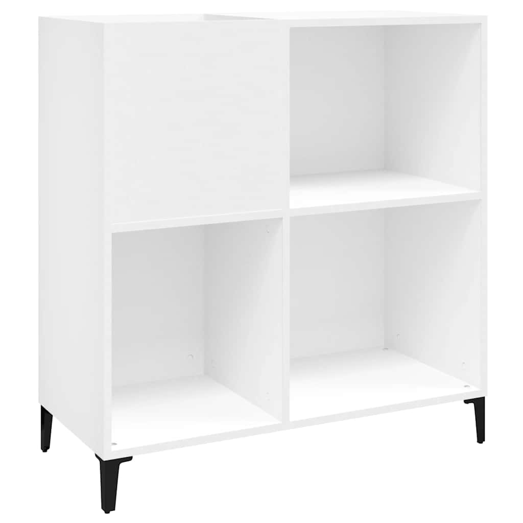 vidaXL Record Cabinet | White | Engineered wood, metal | Medium