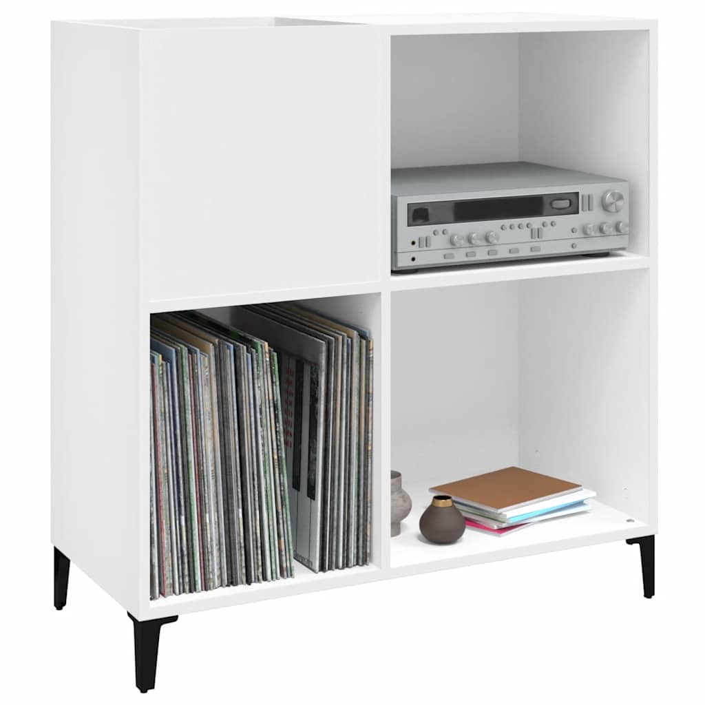 vidaXL Record Cabinet | White | Engineered wood, metal | Medium