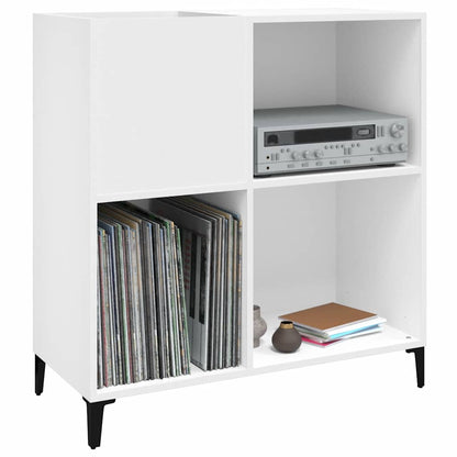vidaXL Record Cabinet | White | Engineered wood, metal | Medium