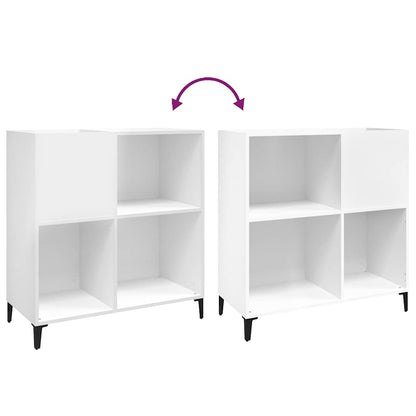 vidaXL Record Cabinet | White | Engineered wood, metal | Medium