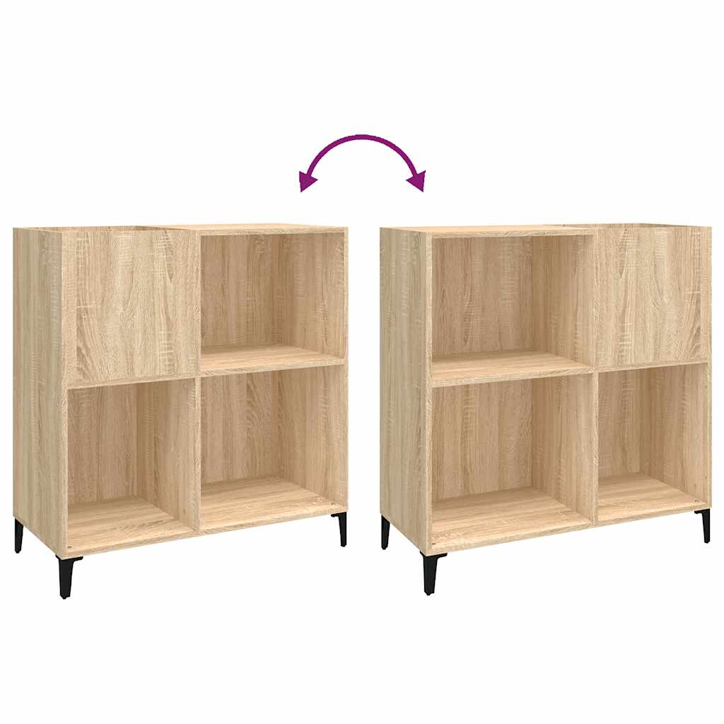 vidaXL Record Cabinet Sonoma Oak 84.5x38x89 cm Engineered Wood