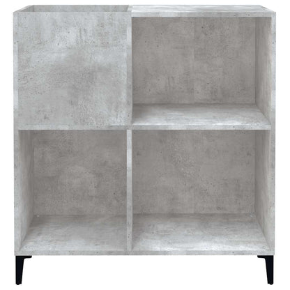 vidaXL Record Cabinet | Concrete grey | Engineered wood, Metal | Medium