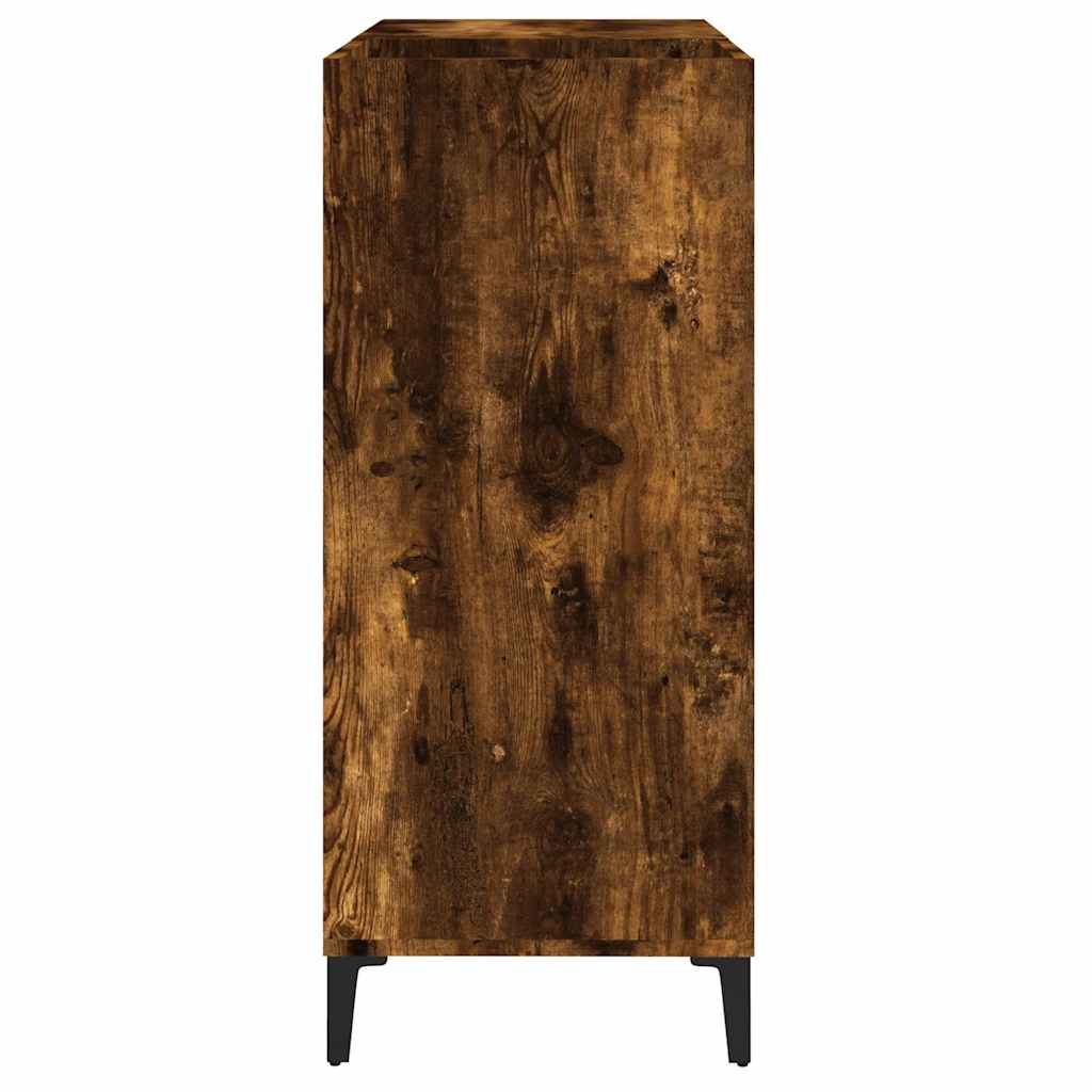 vidaXL Record Cabinet Smoked Oak 84.5x38x89 cm Engineered Wood