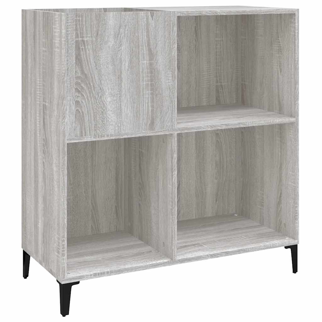 vidaXL Record Cabinet Grey Sonoma 84.5x38x89 cm Engineered Wood