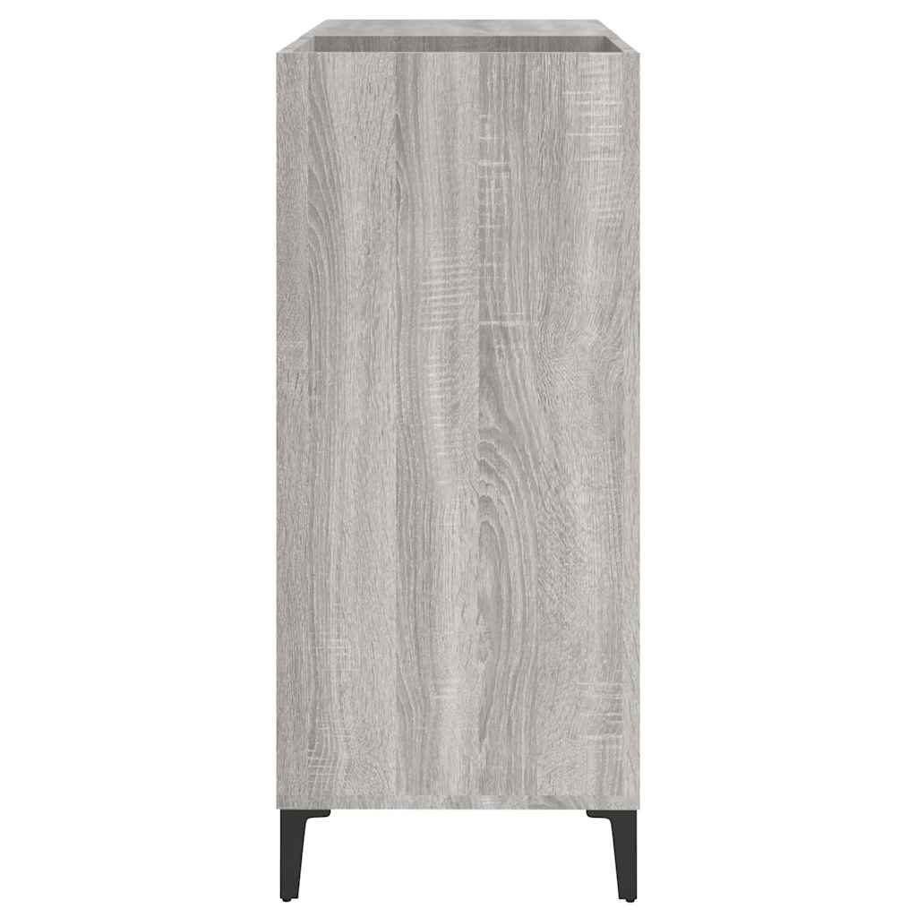 vidaXL Record Cabinet Grey Sonoma 84.5x38x89 cm Engineered Wood