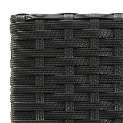 vidaXL Garden Bar Set | Black | PE rattan | Medium | Footrest | Bar Table Set