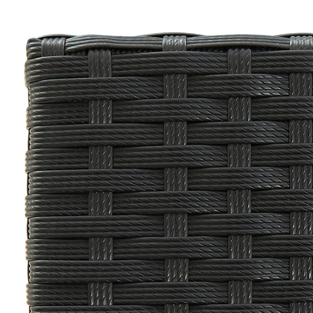 vidaXL Garden Bar Set | Black | Poly Rattan | 5 Piece |  Durable