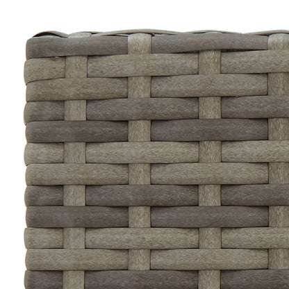 vidaXL 5 Piece Garden Bar Set Grey Poly Rattan