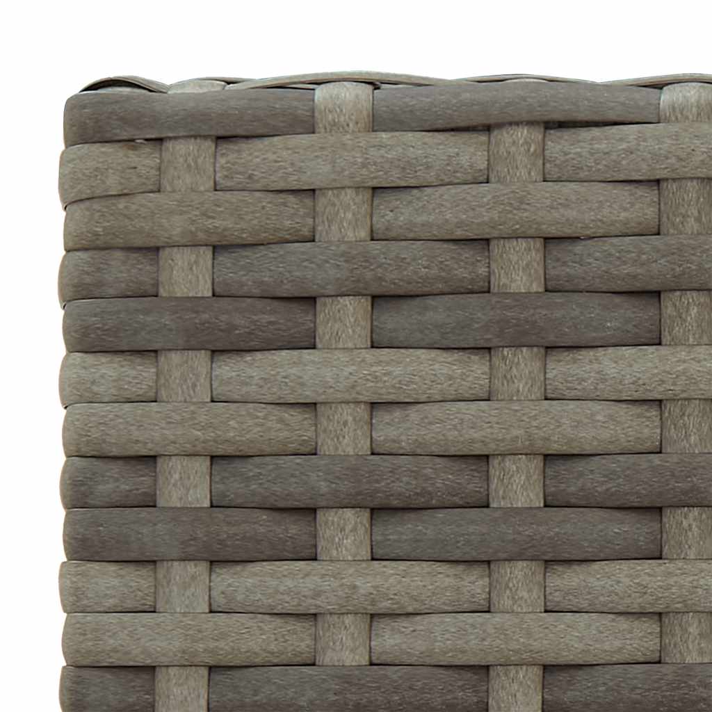 vidaXL 5 Piece Garden Bar Set Grey Poly Rattan