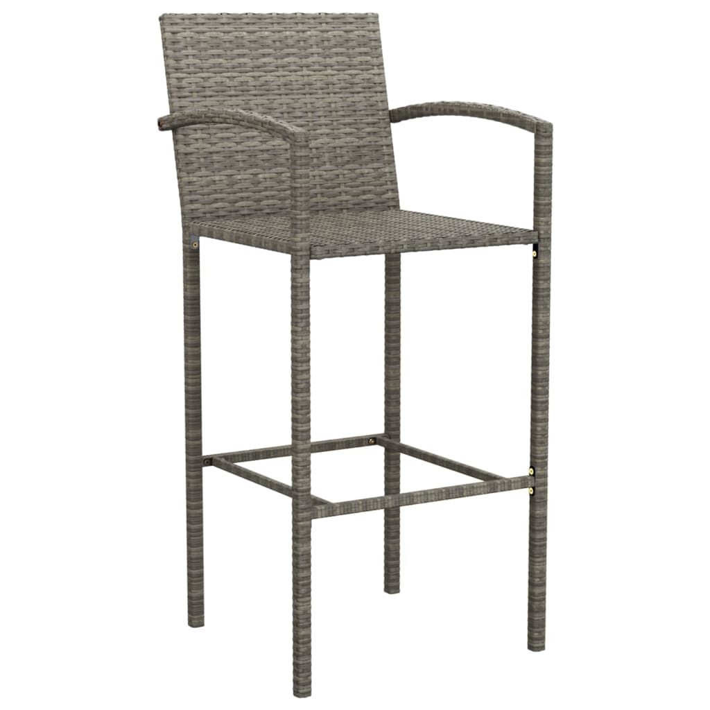 vidaXL Garden Bar Set | Grey, Black