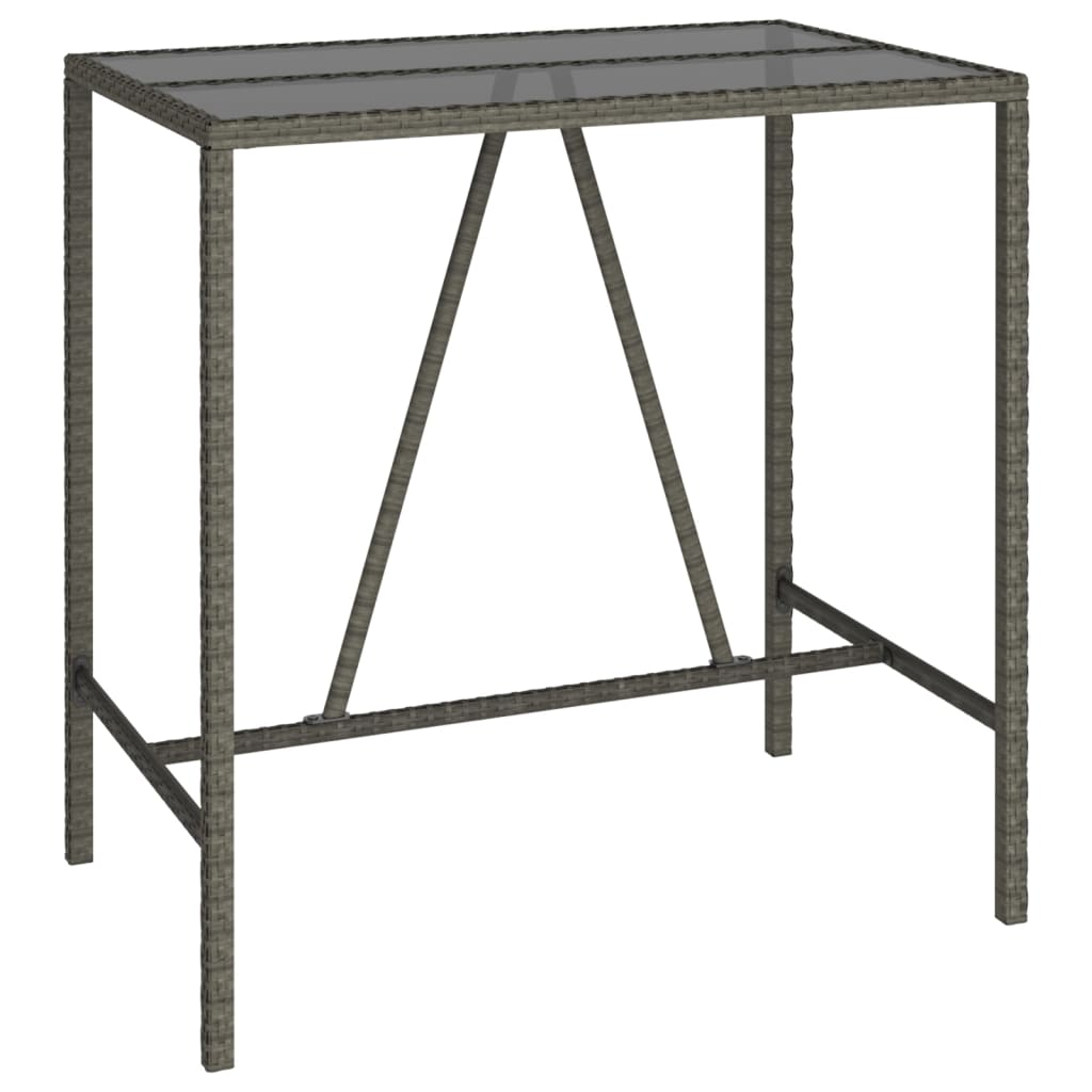 vidaXL Garden Bar Set | Grey, Black