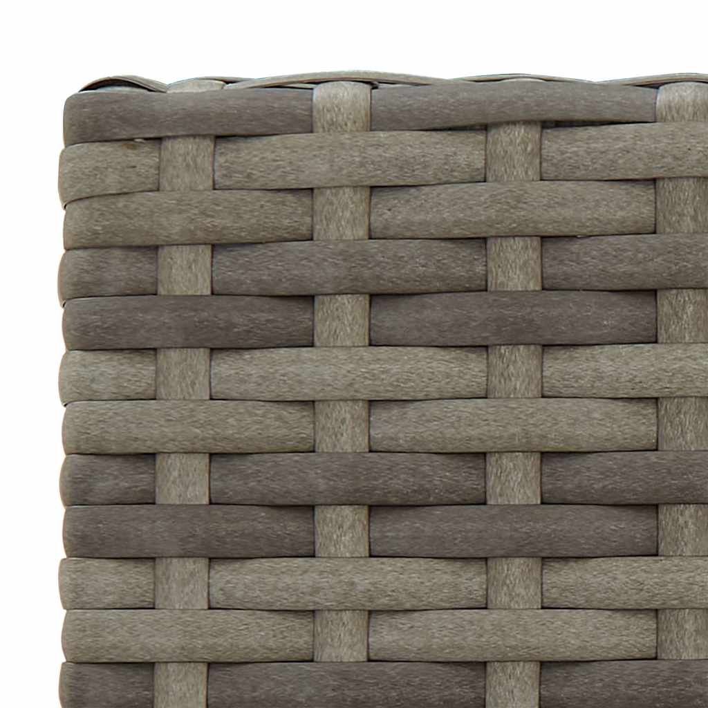 vidaXL 7 Piece Garden Bar Set Grey Poly Rattan