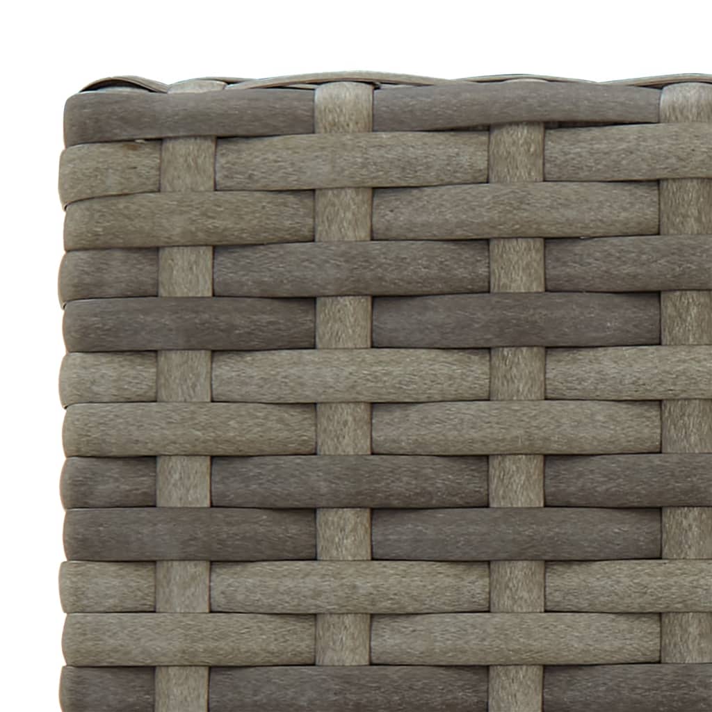 vidaXL Garden Bar Set | Grey | PE Rattan | Large | Footrest | Garden Bar Set