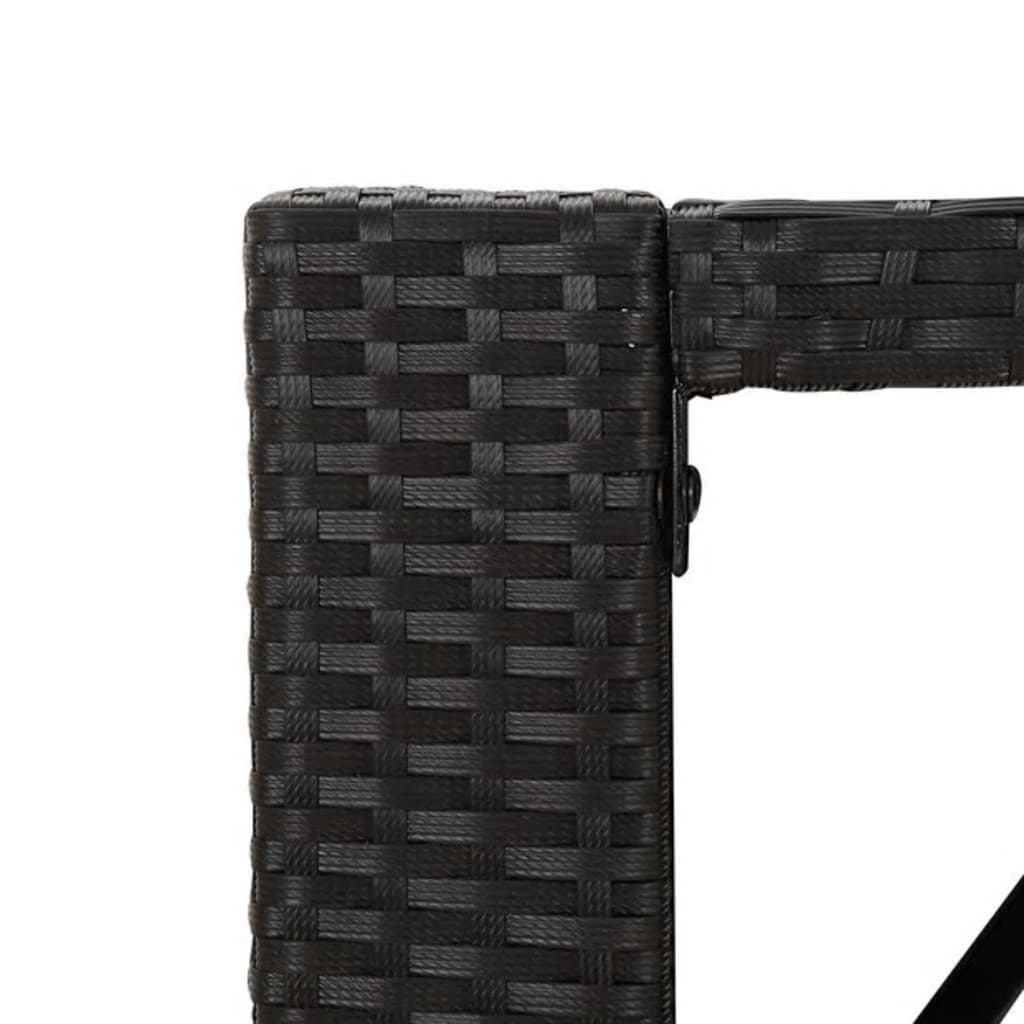vidaXL Garden Bar Set | Black | PE rattan | One Size | Ergonomic | Bar Table Set